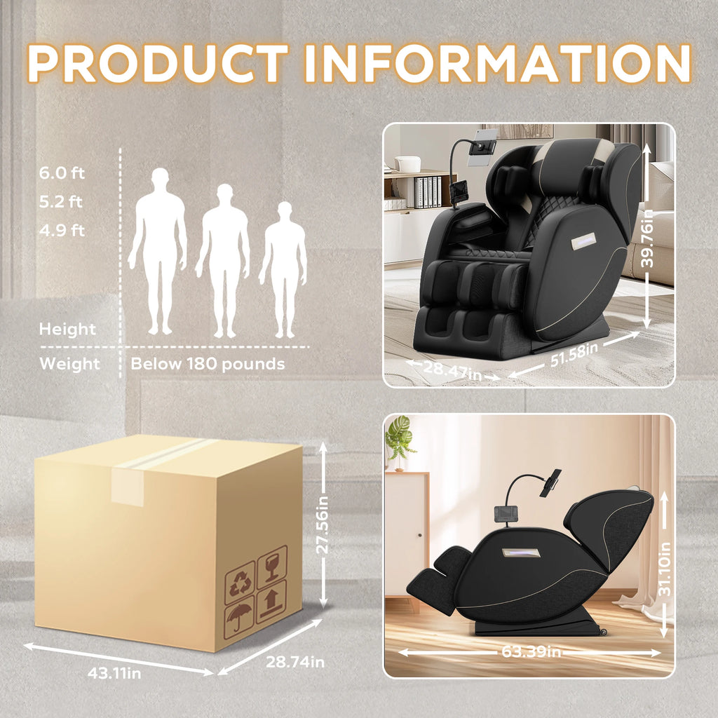 Zero Gravity Massage Chair with Heat