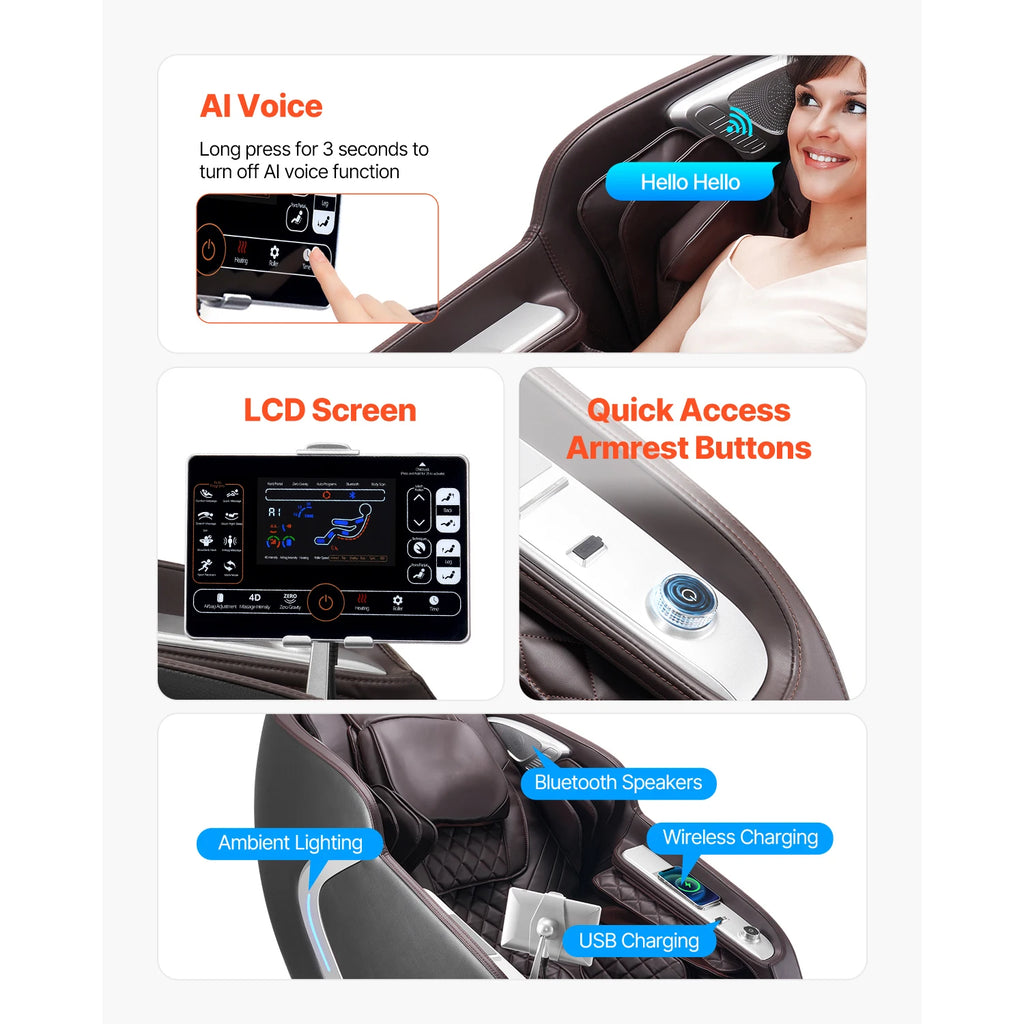 4D Zero Gravity AI Massage Chair