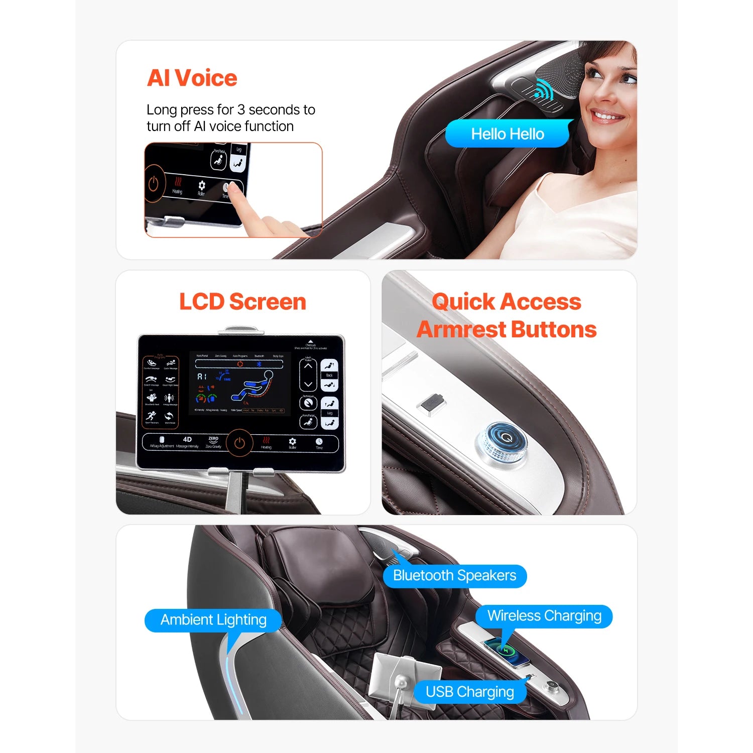 4D Zero Gravity AI Massage Chair