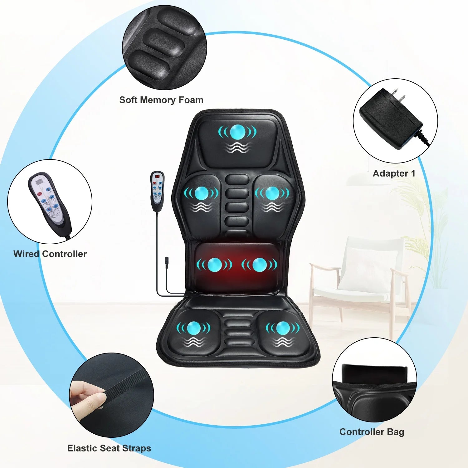 Heated Massage Chair Pad