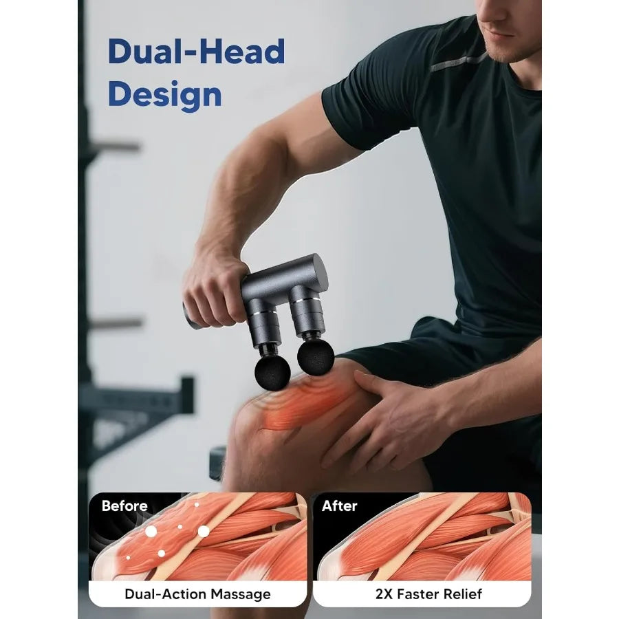 Double Head Deep Tissue Massage Gun